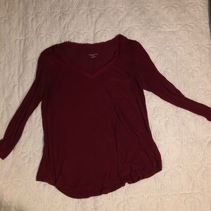 Maroon top